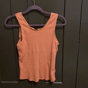NEW pink tank top with lace accent